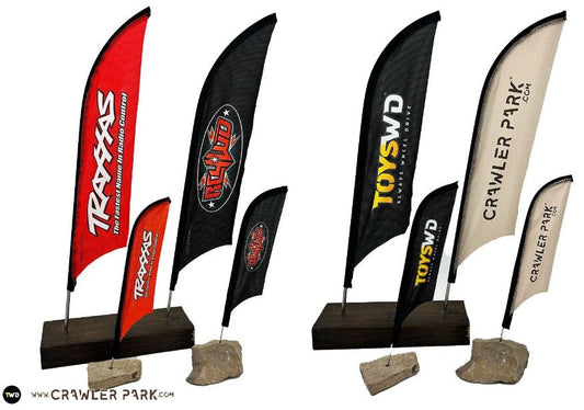 Toyswd Crawler Parkcustom Mini Beach Flag 1/18 1/24 Scale Rc Crawler Park