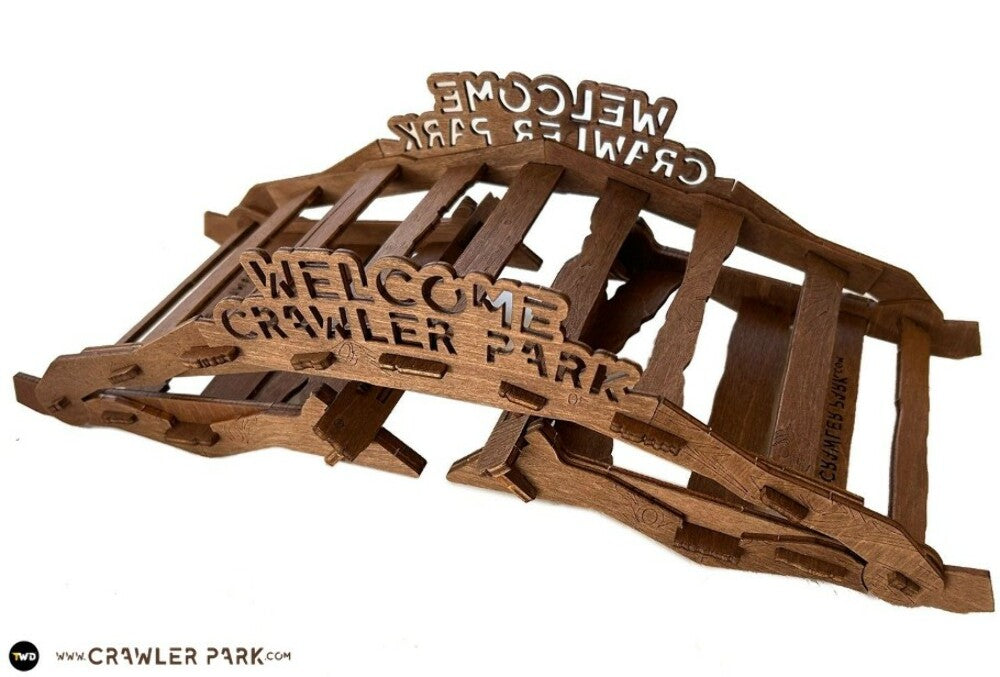 ToysWD Crawler Park BROWN WELCOME BRIDGE obstacle for RC Crawler Park course 1/24 & 1/18 scale TWD240025