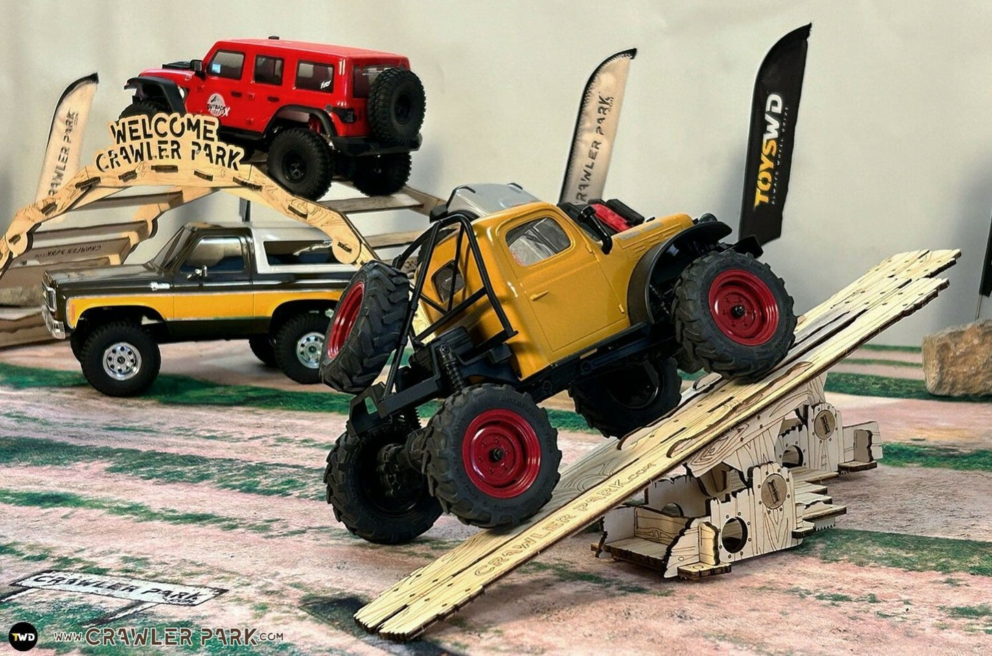 ToysWD Crawler Park BASIC KIT of 2 obstacles for RC Crawler Park course 1/24 & 1/18 scale TWDKIT0006-2