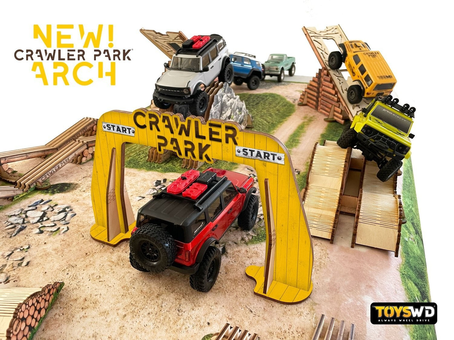 ToysWD Crawler Park START / FINISH Arch RC Crawler park circuit 1/24 1/18 TWD240010