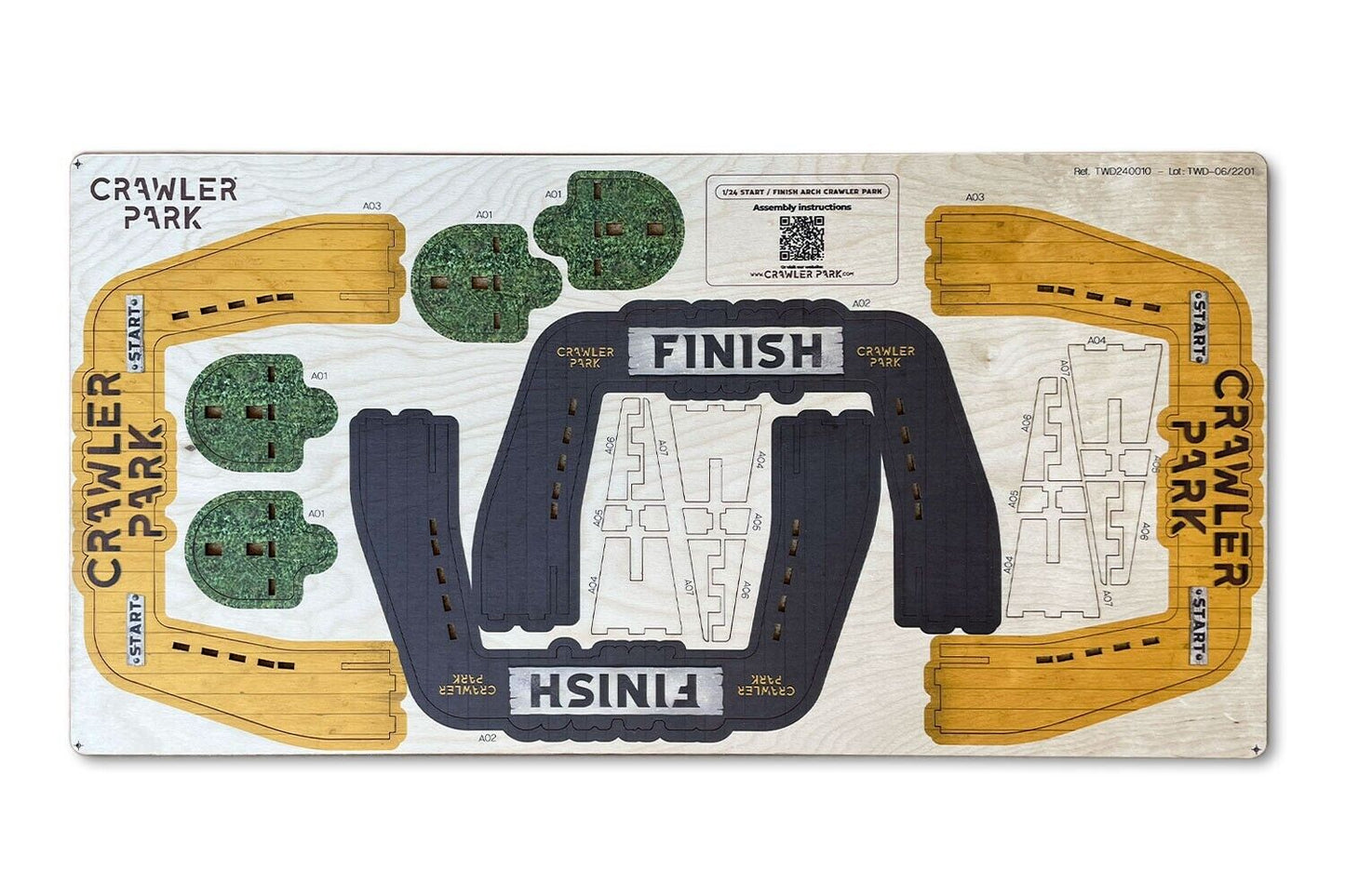 ToysWD Crawler Park START / FINISH Arch RC Crawler park circuit 1/24 1/18 TWD240010