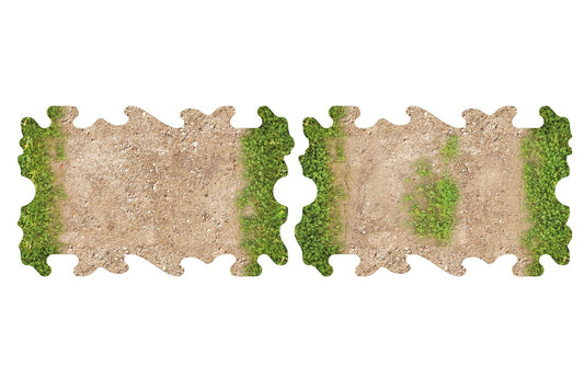 ToysWD Crawler Park 2x Dirt and grass quarter straights for 1/24 1/18 RC Crawler park circuit TWDTRK009