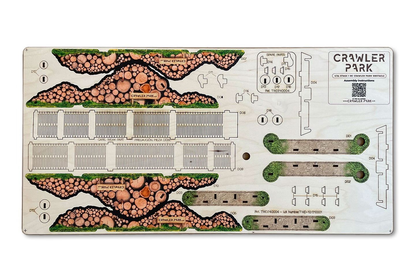 ToysWD Crawler Park Kit of 5 obstacles for 1/24 1/18 RC Crawler park circuit TWDKIT0003