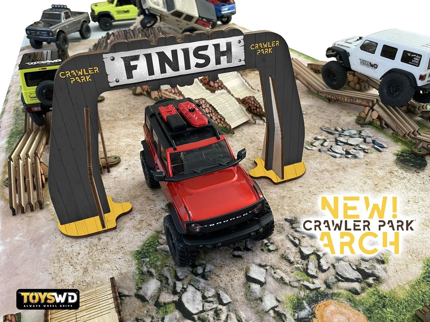 ToysWD Crawler Park START / FINISH Arch RC Crawler park circuit 1/24 1/18 TWD240010