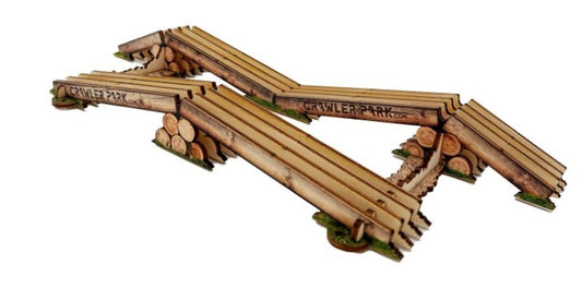 ToysWD Crawler Park Axes Crossing obstacle for 1/24 1/18 RC Crawler park circuit TWD240002