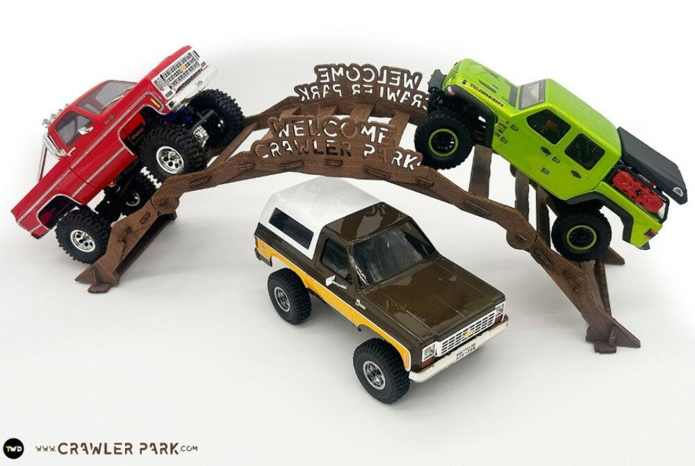 ToysWD Crawler Park BROWN WELCOME BRIDGE obstacle for RC Crawler Park course 1/24 & 1/18 scale TWD240025