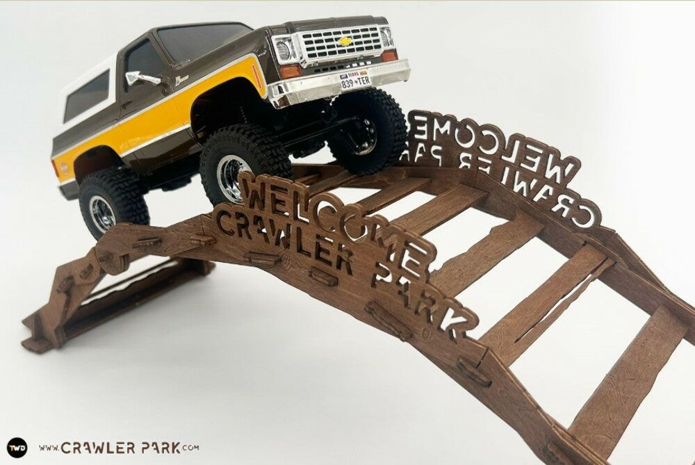 ToysWD Crawler Park BROWN WELCOME BRIDGE obstacle for RC Crawler Park course 1/24 & 1/18 scale TWD240025