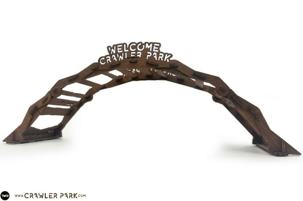 ToysWD Crawler Park BROWN WELCOME BRIDGE obstacle for RC Crawler Park course 1/24 & 1/18 scale TWD240025